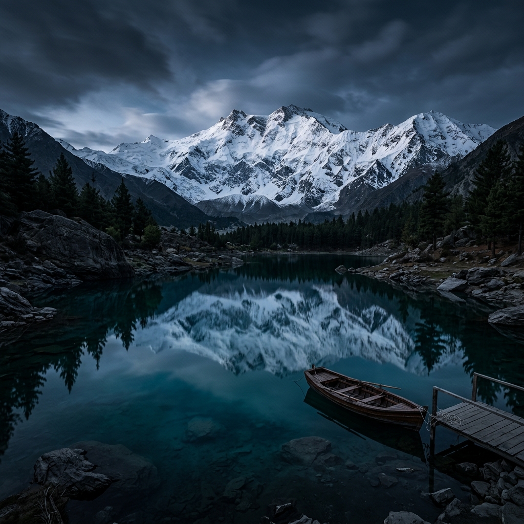 Skardu mountain lake